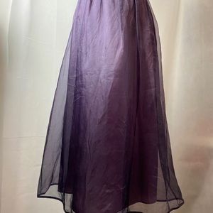LAUNDRY floor length sheer skirt.